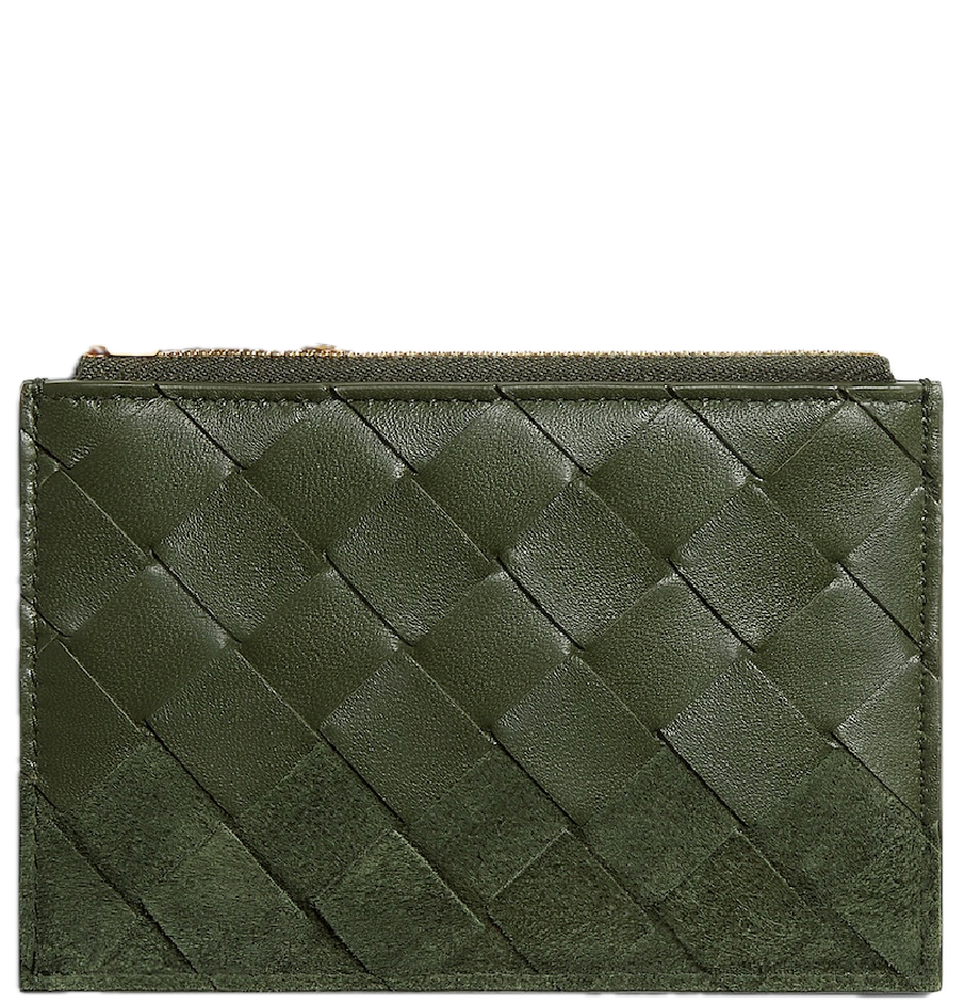  Ví Bottega Veneta Intrecciato Card Case 'Green' 