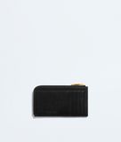  Ví Bottega Veneta Intrecciato Zipped Card Case 'Black' 