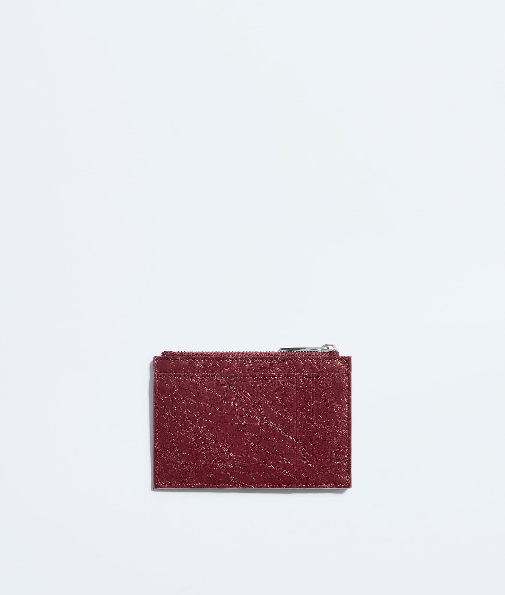  Ví Bottega Veneta Woven Mycelium Card Case 'Lava Red' 