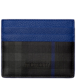  Ví Burberry City Check Card Case 'Iron Grey Knight Blue' 