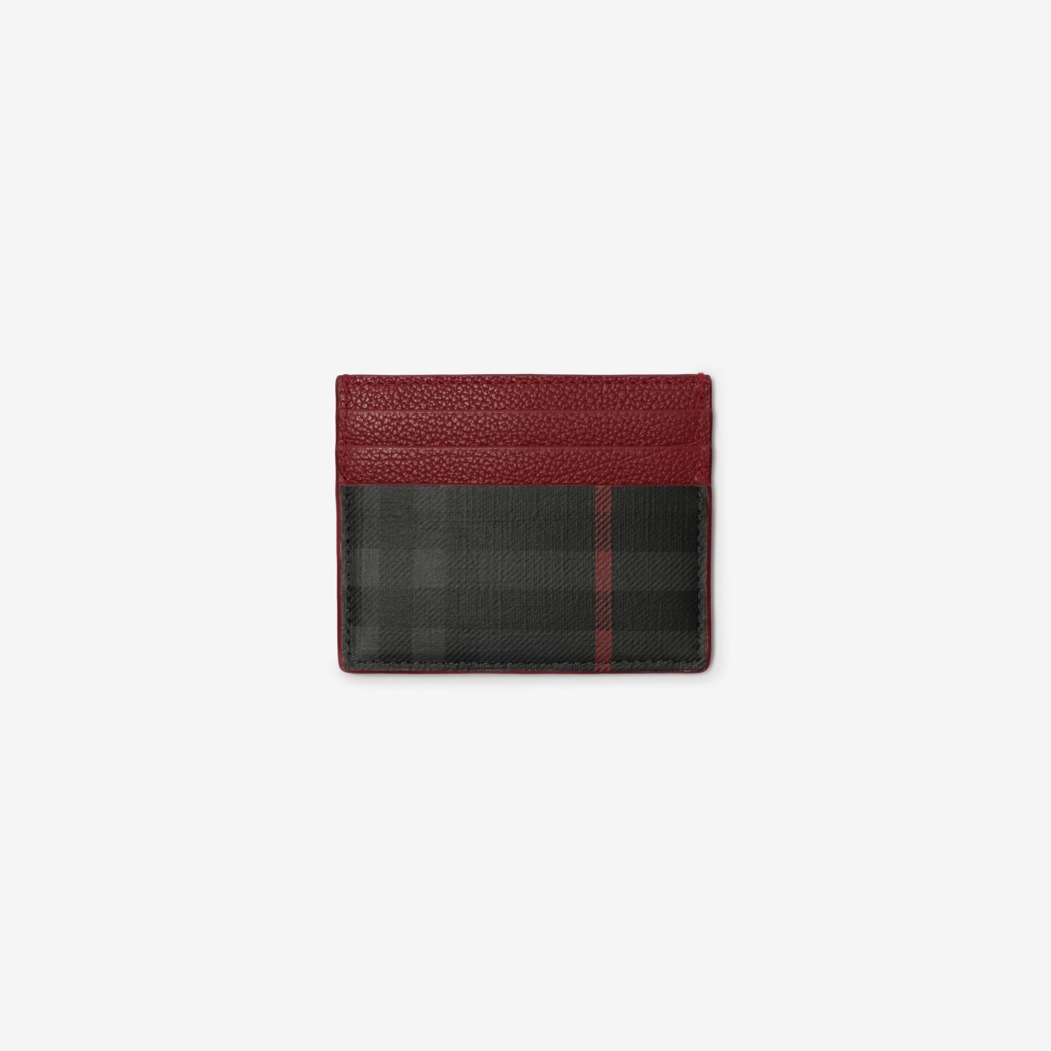  Ví Burberry City Check Card Case 'Iron Grey Red' 