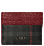  Ví Burberry City Check Card Case 'Iron Grey Red' 