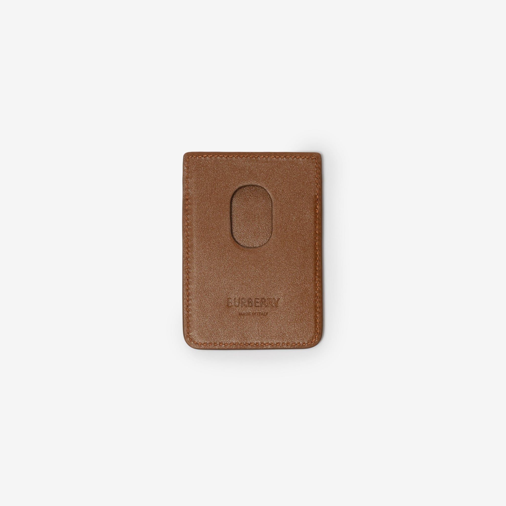  Ví Burberry Pop Check Magnetic Card Case 'Brown' 