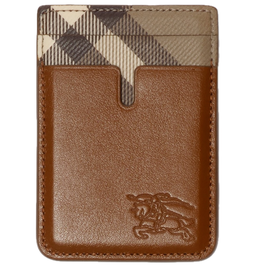  Ví Burberry Pop Check Magnetic Card Case 'Brown' 