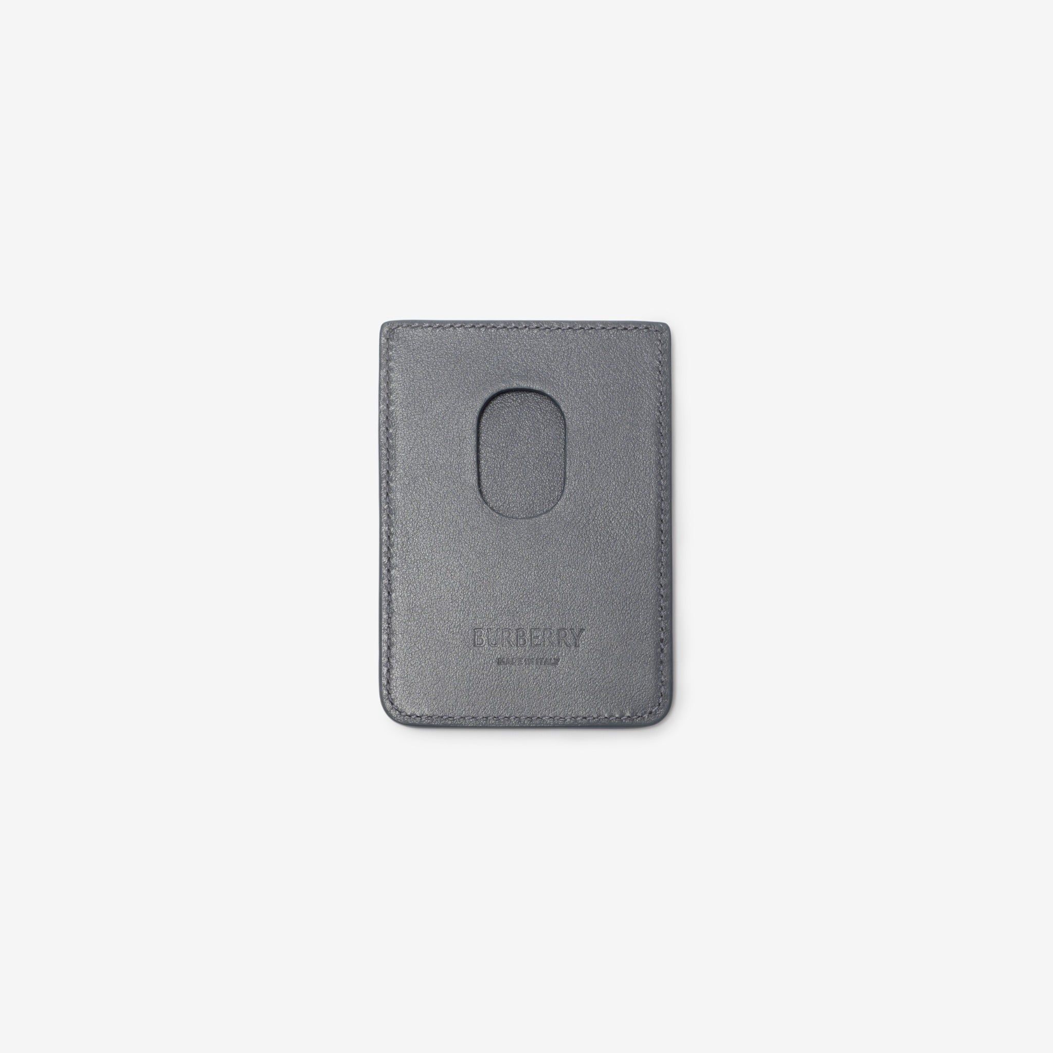  Ví Burberry Pop Check Magnetic Card Case 'Grey' 