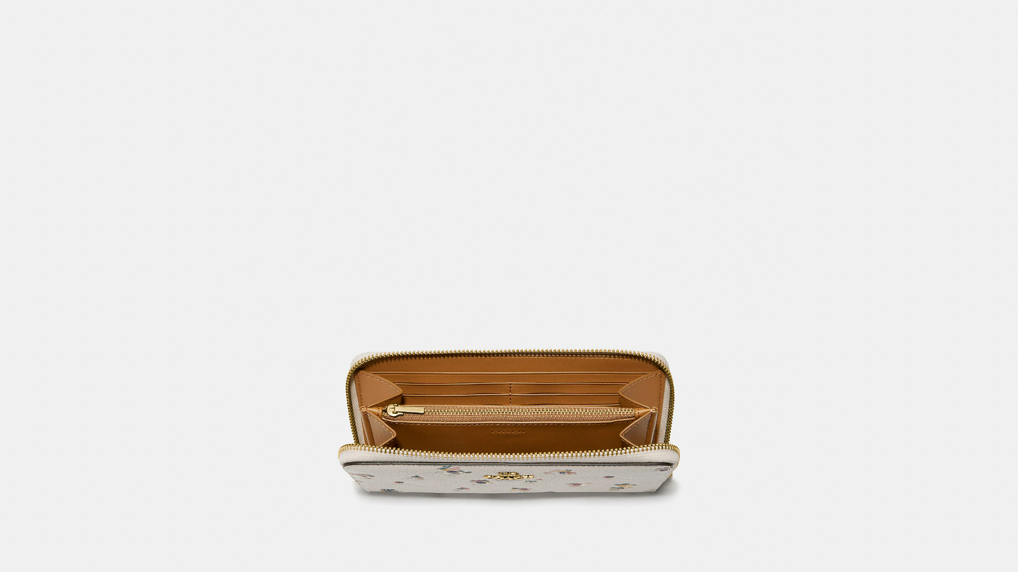  Ví Coach Accordion Zip Floral Print 'Chalk' 