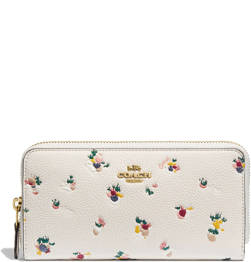  Ví Coach Accordion Zip Floral Print 'Chalk' 