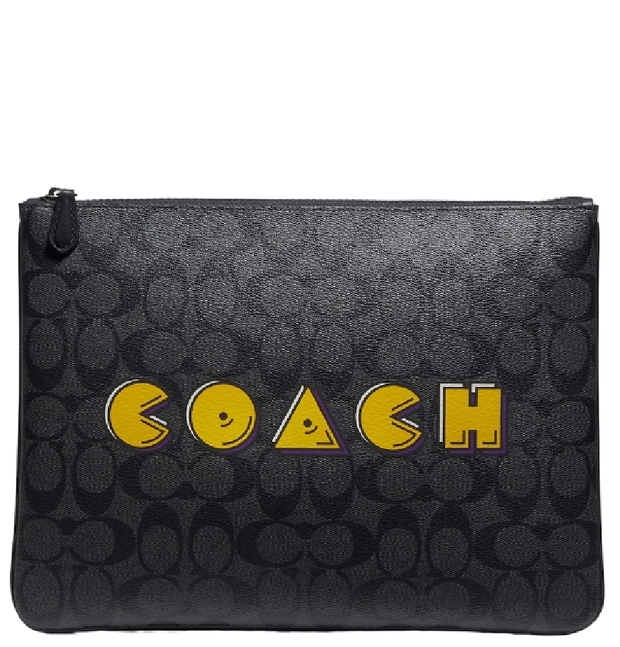  Ví Coach Large Pouch With Pac Man 'Black' 