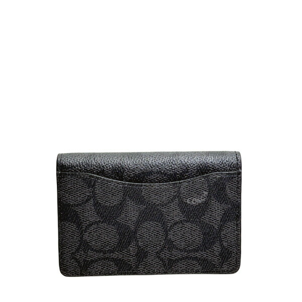  Ví Coach Leather Card Case 'Black' 