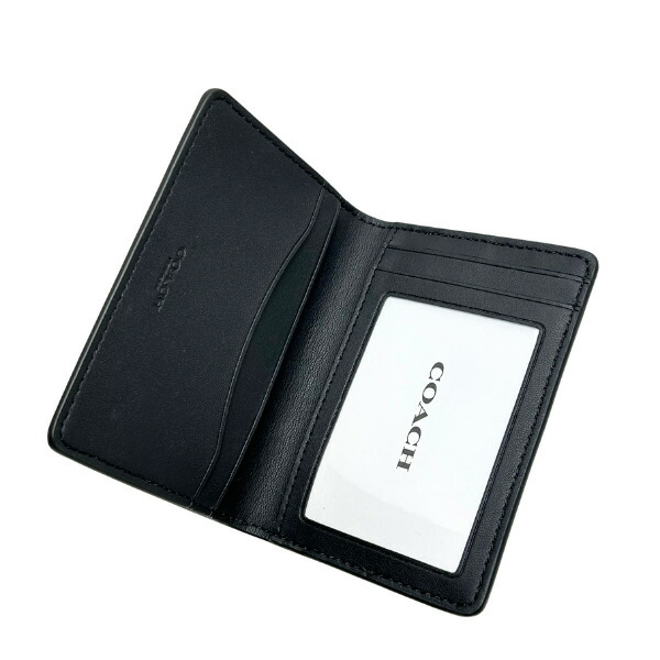  Ví Coach Leather Card Case 'Black' 