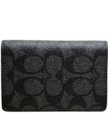  Ví Coach Leather Card Case 'Black' 