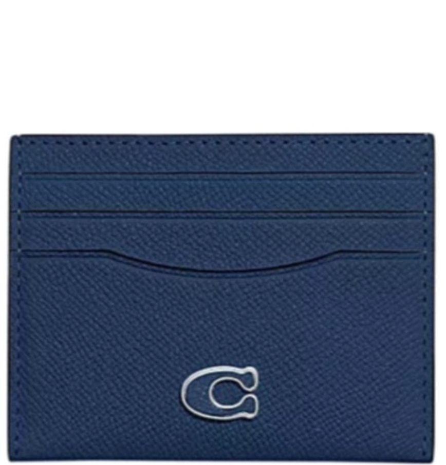  Ví Coach Leather Card Case 'Blue' 