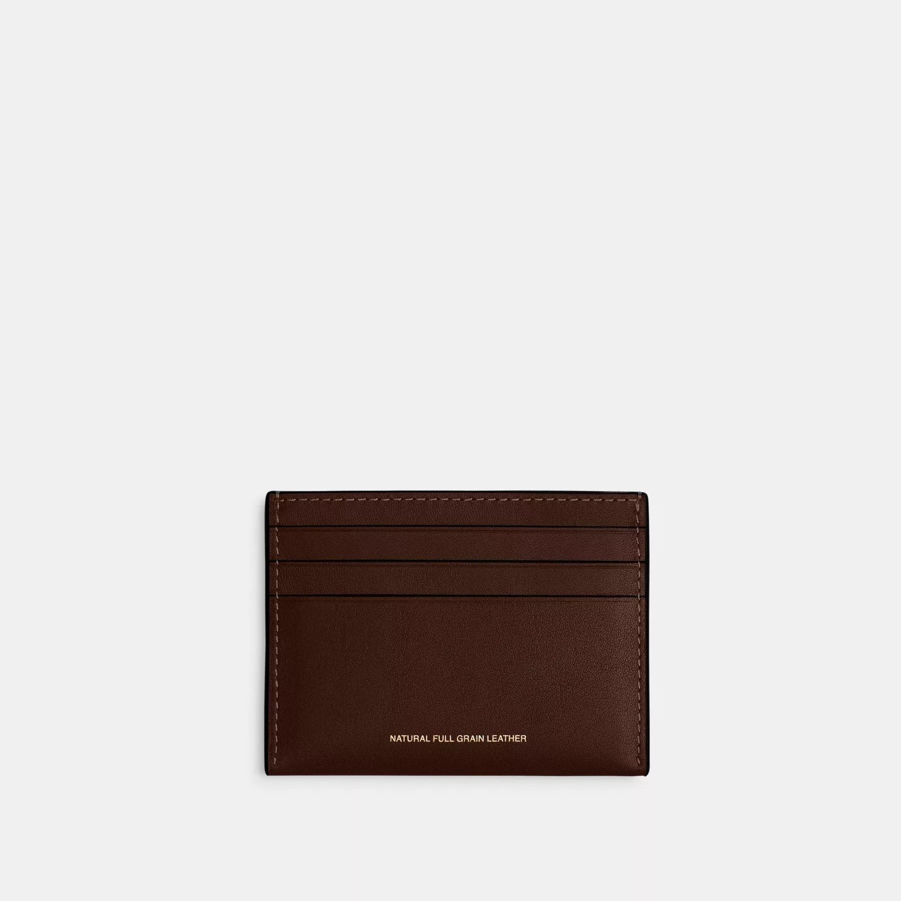  Ví Coach Leather Card Case 'Brown' 