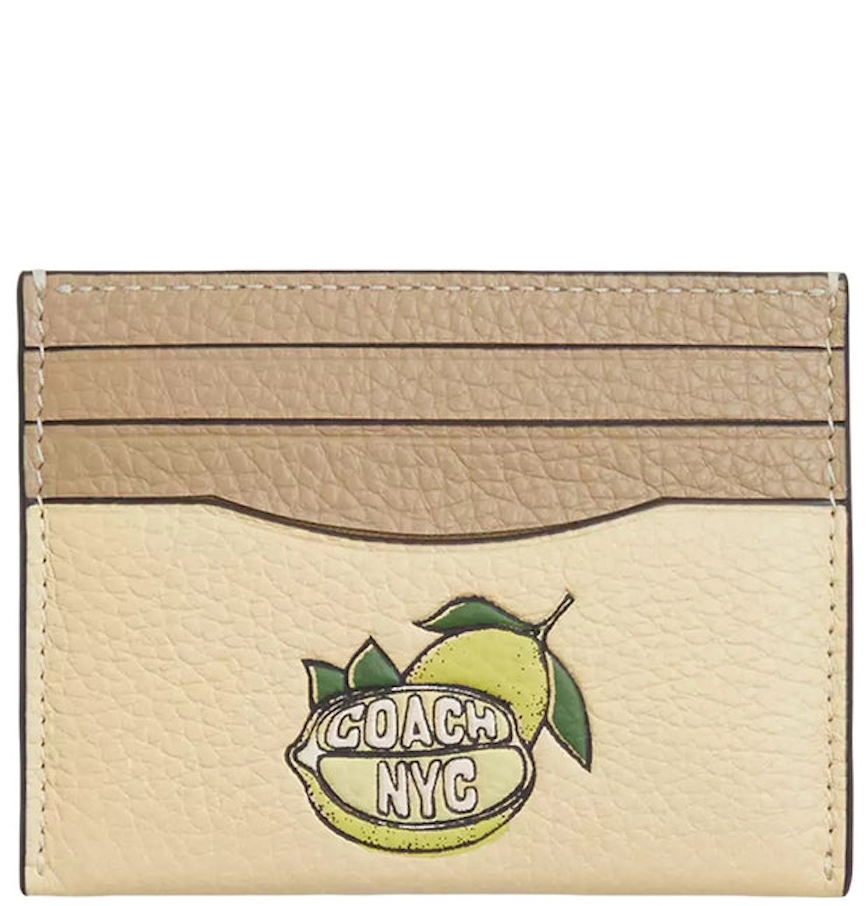  Ví Coach Slim Card Case 'Beige' 