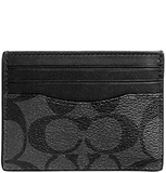  Ví Coach Slim ID Card Case In Signature Canvas 'Black' 