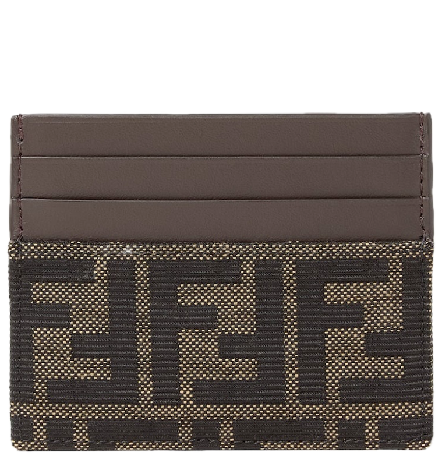  Ví Fendi FF Jacquard Card Holder 'Brown' 