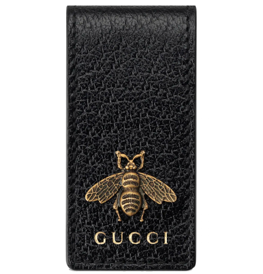 Ví Gucci Animalier Leather Money Clip 'Black' 