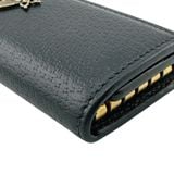  Ví Gucci Bee Motif Leather Key Pouch 'Black' 