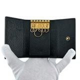  Ví Gucci Bee Motif Leather Key Pouch 'Black' 