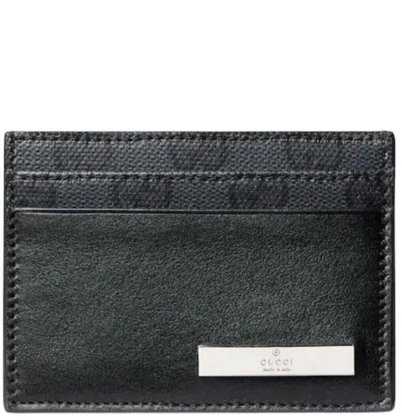  Ví Gucci Card Case With Metal Tag 'Black' 
