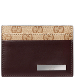  Ví Gucci Card Case With Metal Tag 'Brown' 