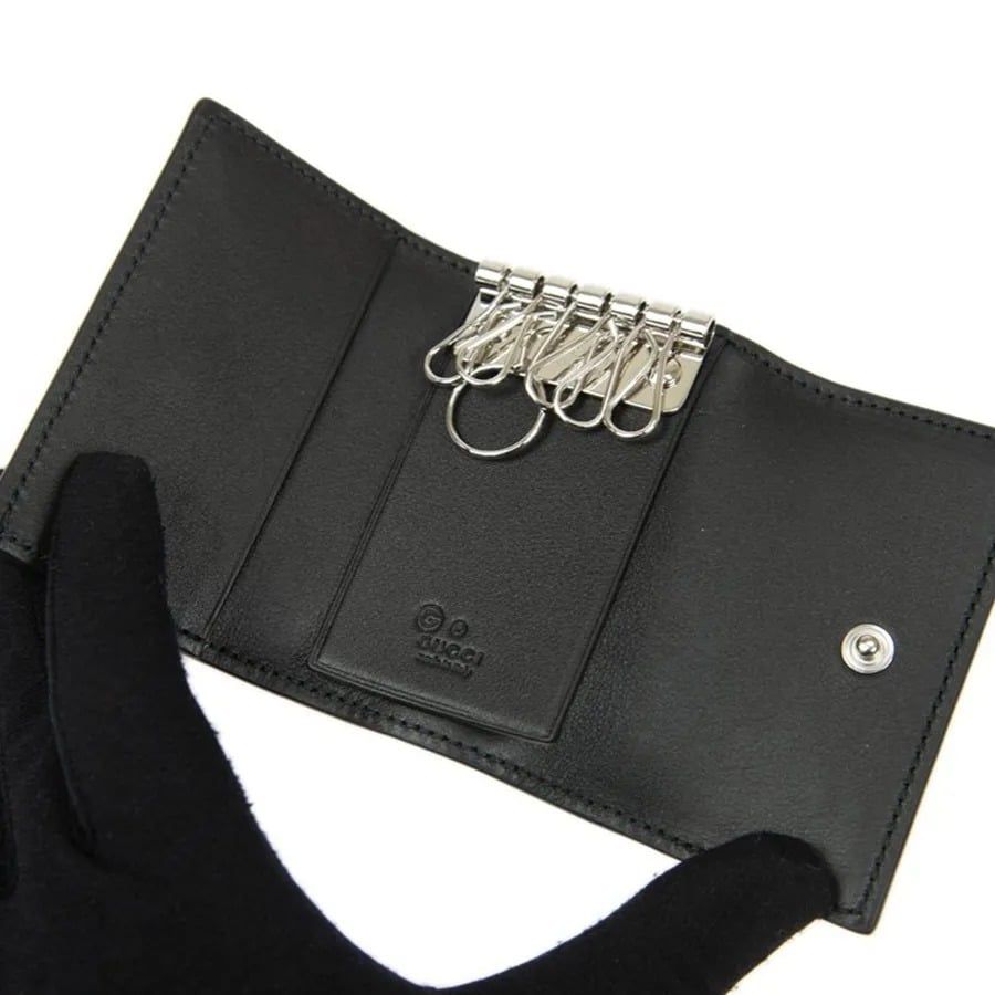  Ví Gucci Leather Key Case 'Black' 