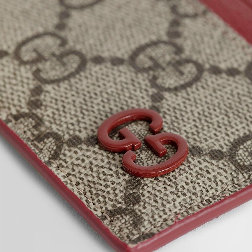 Ví Gucci Monogram Card Holder 'Beige Red' 