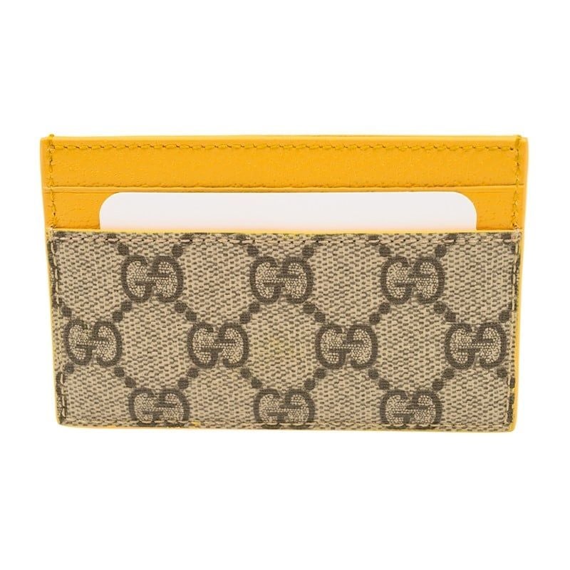  Ví Gucci Monogram Card Holder 'Beige Yellow' 