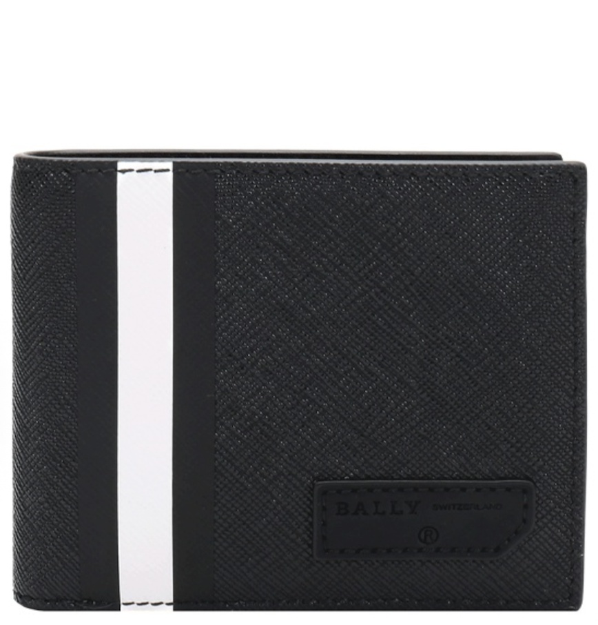  Ví Nam Bally Leather Wallet 'Black' 