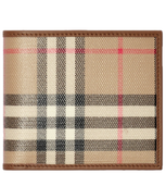  Ví Nam Burberry Check Bifold Coin Wallet 'Beige' 