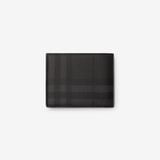  Ví Nam Burberry City Check Slim Bifold Wallet 'Grey' 