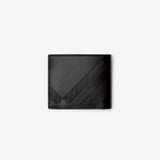  Ví Nam Burberry Embossed Check Bifold Coin Wallet 'Black' 