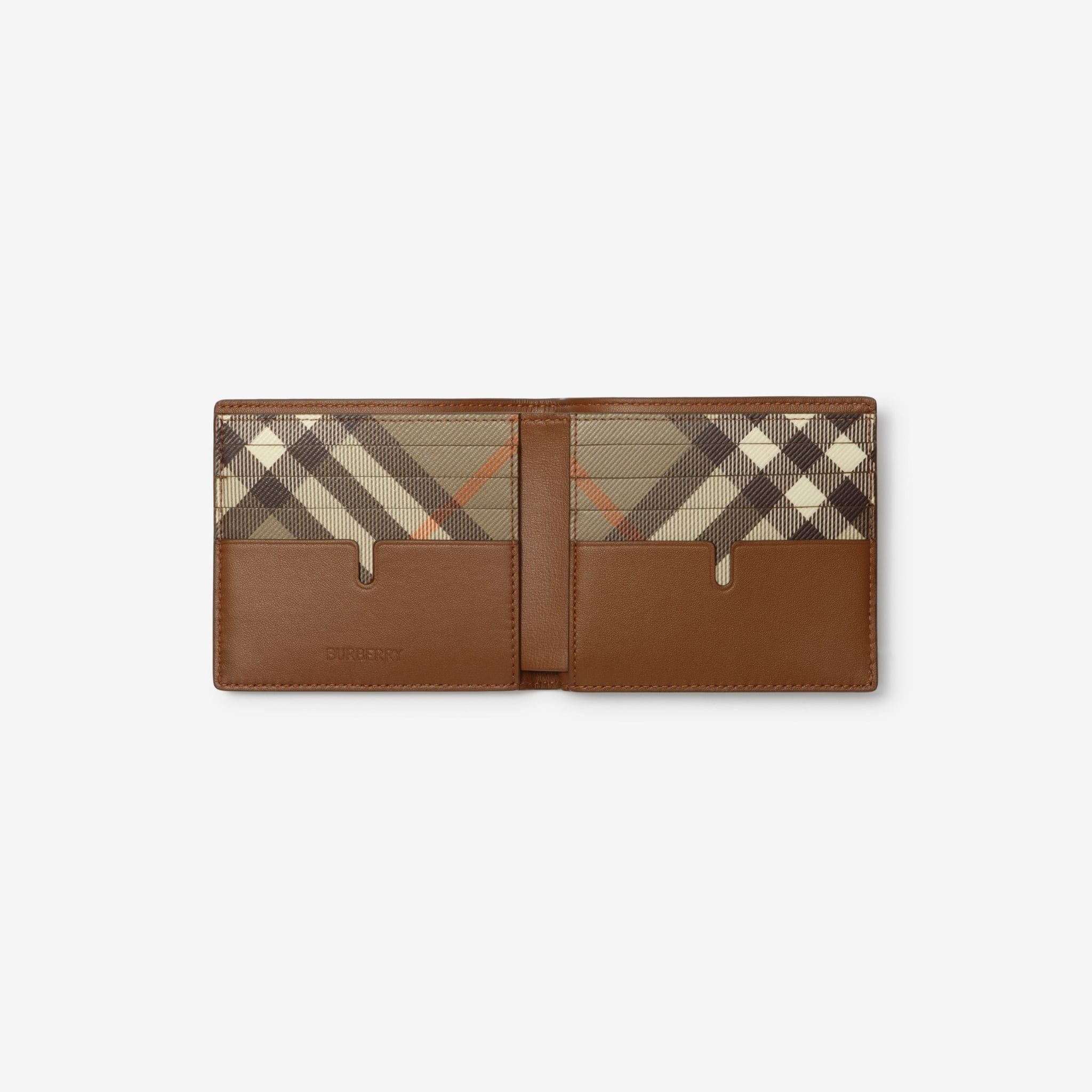  Ví Nam Burberry Pop Check Bifold Wallet 'Brown' 
