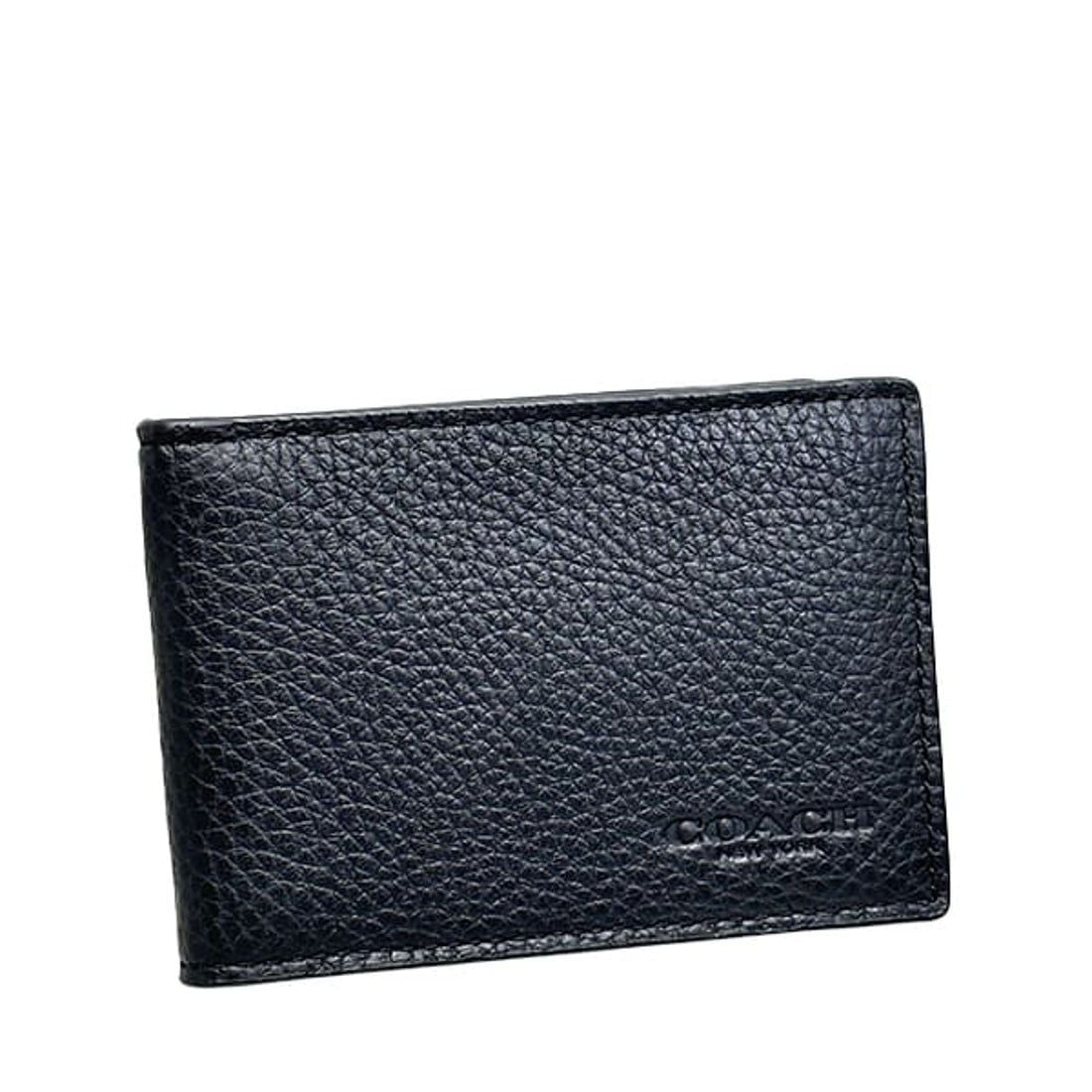  Ví Nam Coach Compact Billfold Wallet 'Black' 