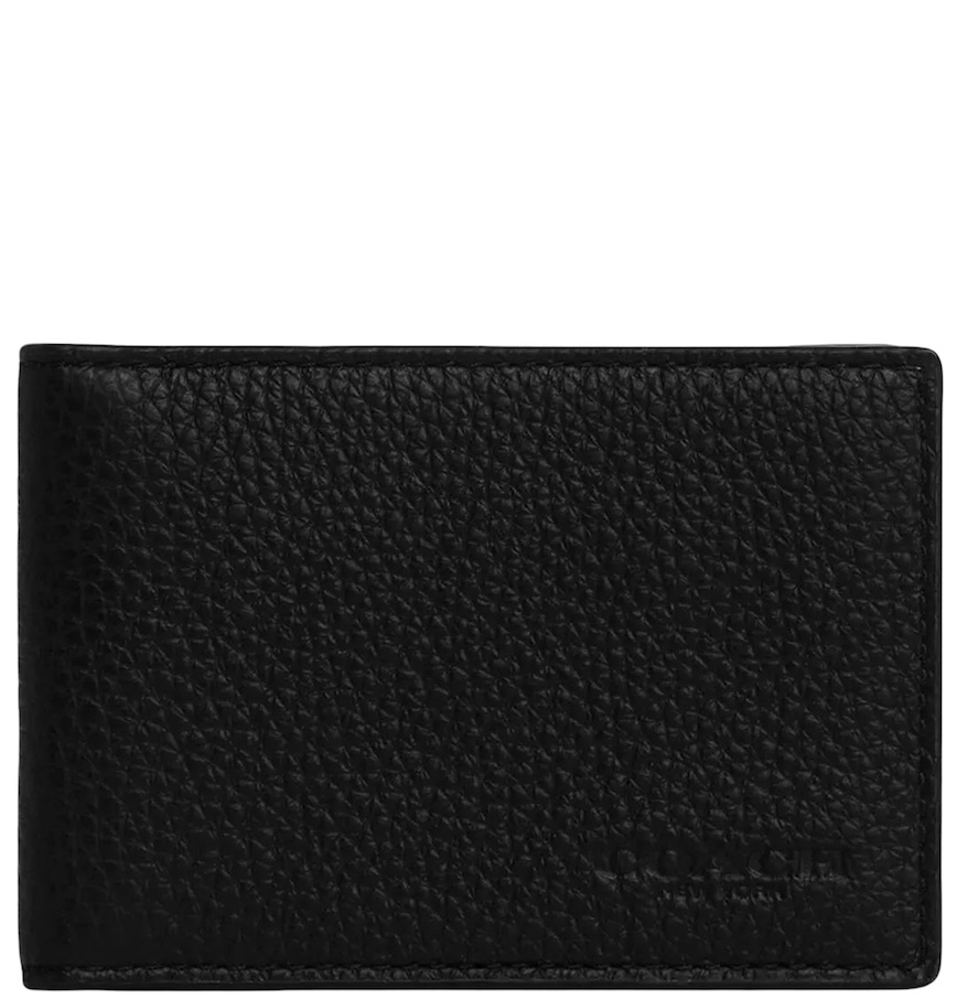  Ví Nam Coach Compact Billfold Wallet 'Black' 