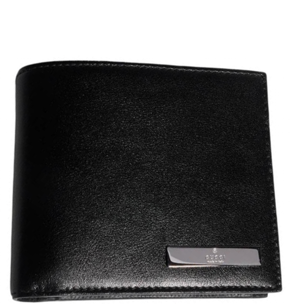  Ví Nam Gucci Coin Wallet With Metal Tag 'Black' 