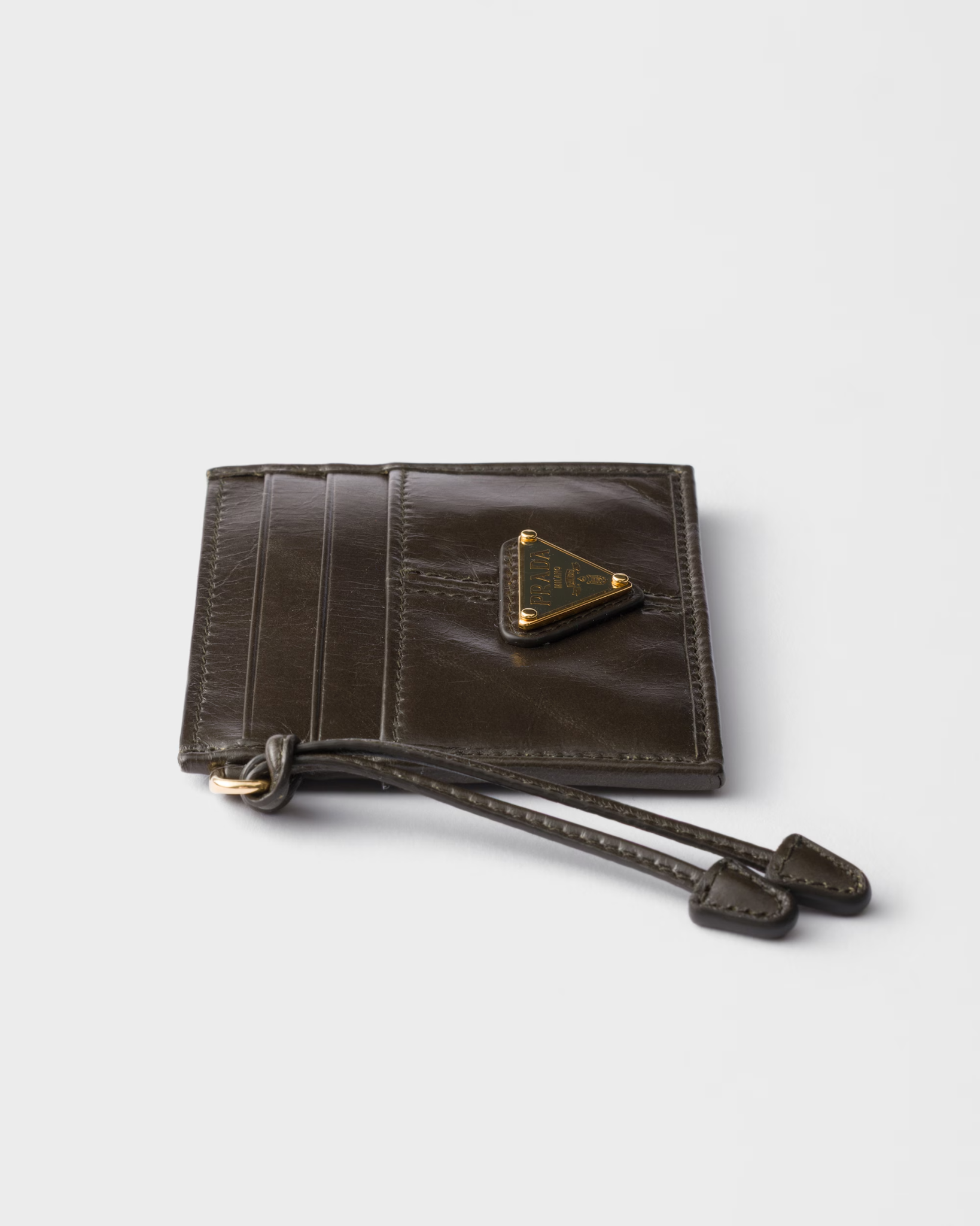  Ví Nữ Prada Leather Card Holder 'Forest' 
