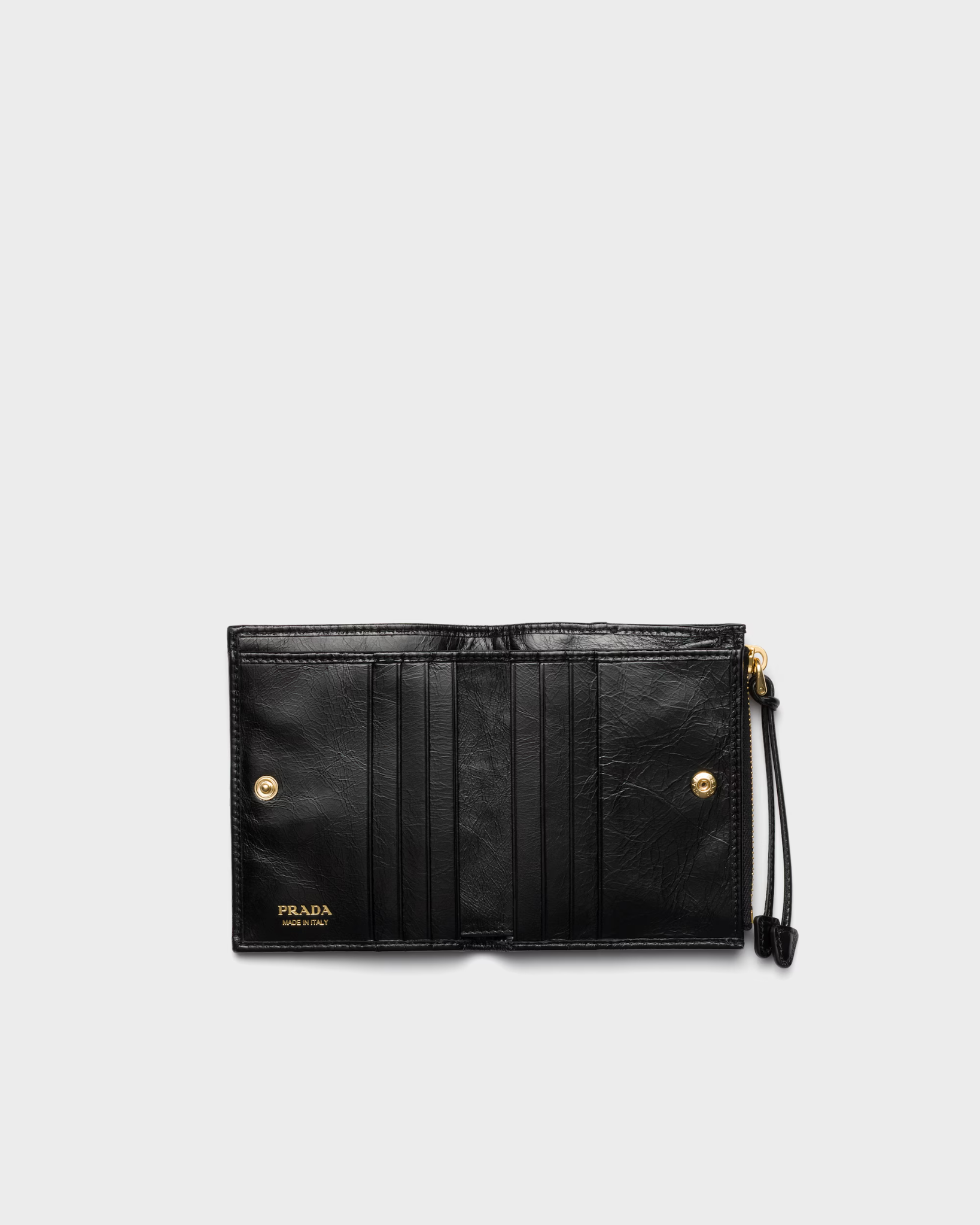  Ví Nữ Prada Small Leather Wallet 'Black' 