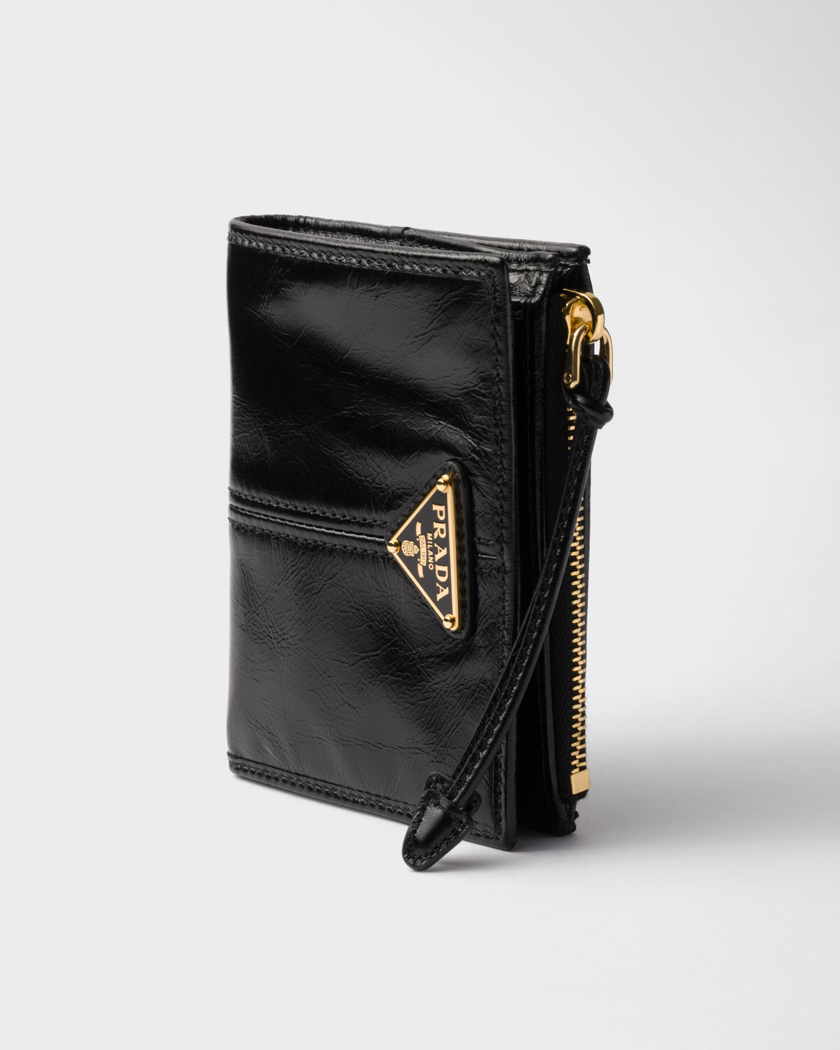  Ví Nữ Prada Small Leather Wallet 'Black' 