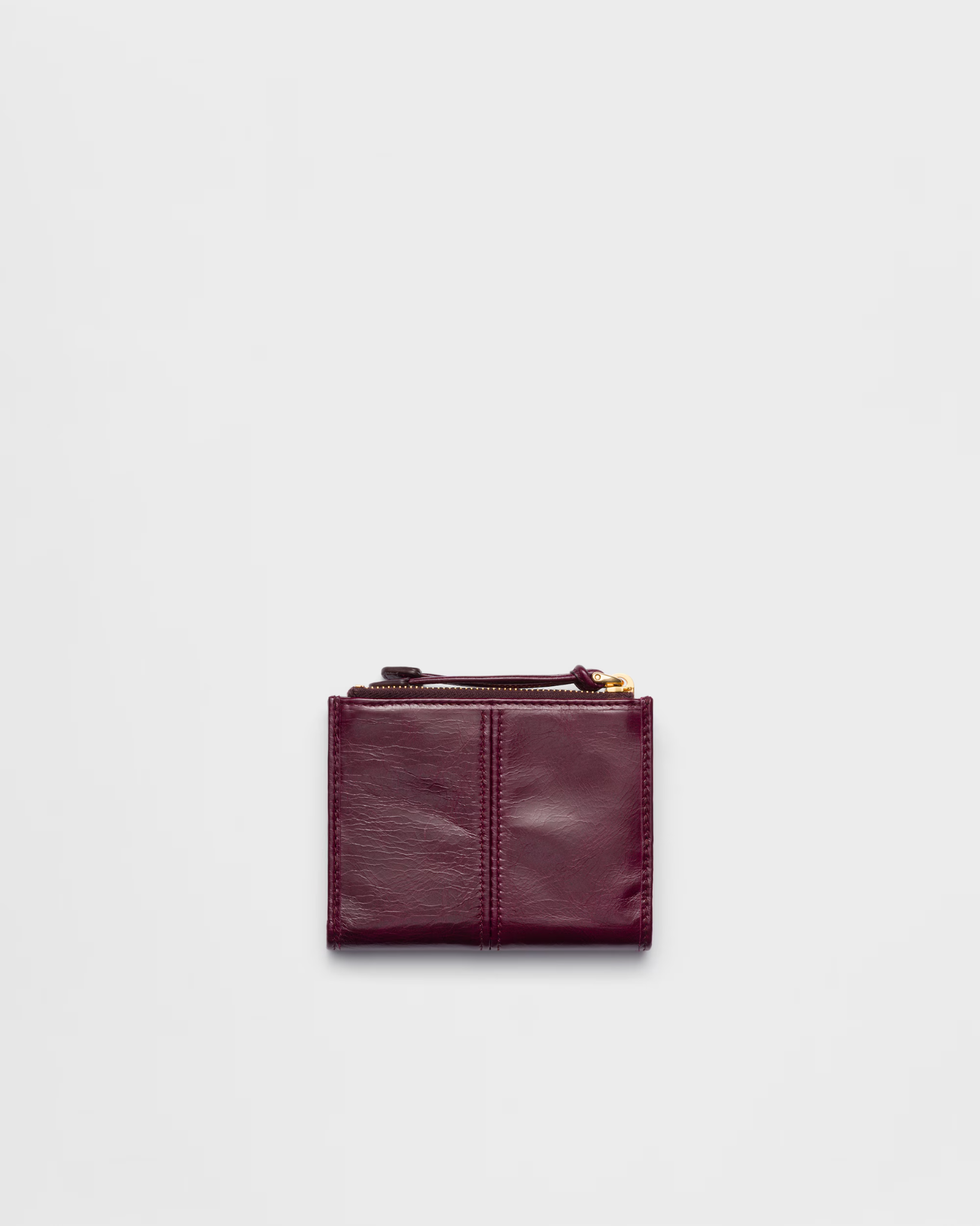  Ví Nữ Prada Small Leather Wallet 'Burgundy' 
