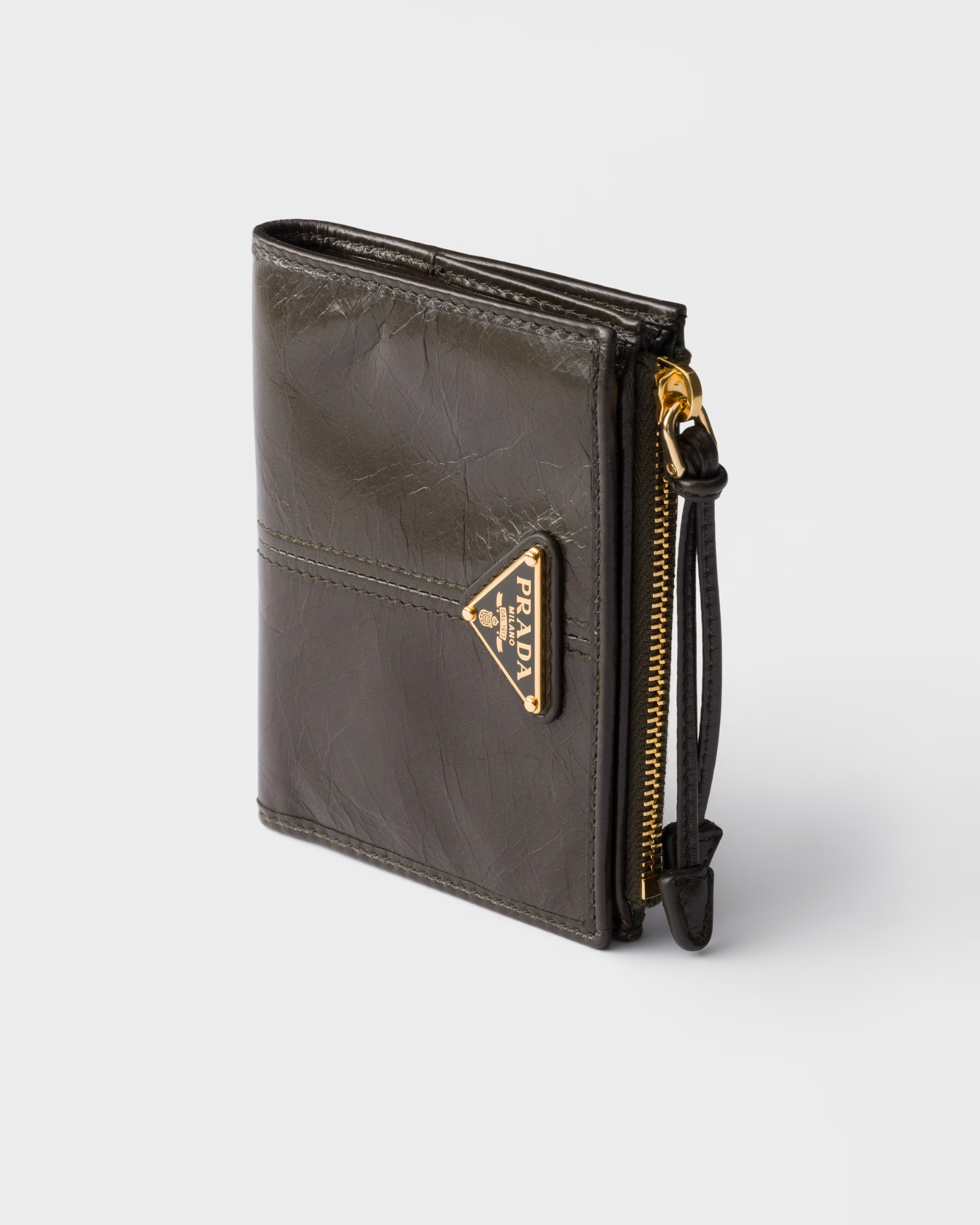 Ví Nữ Prada Small Leather Wallet 'Forest' 