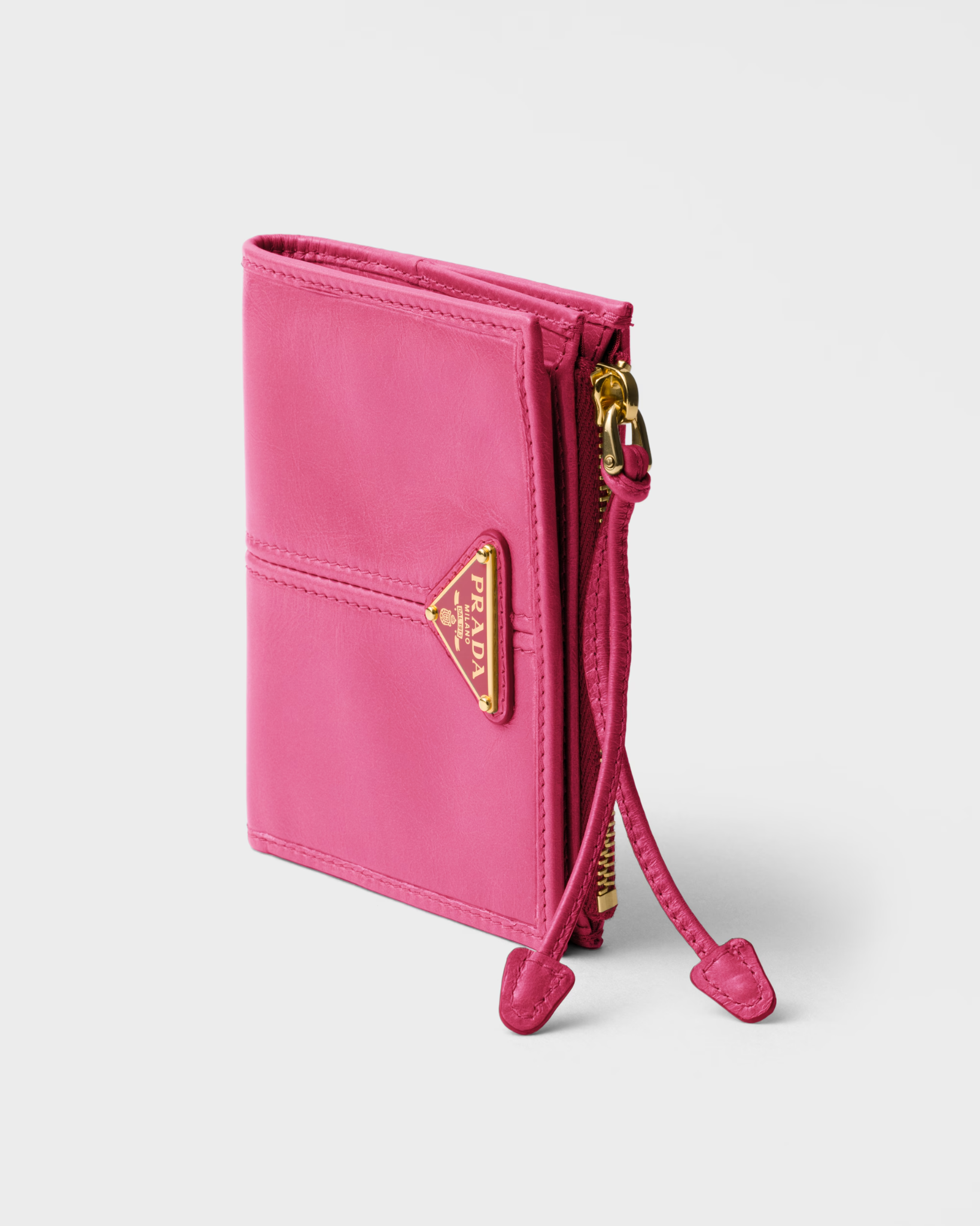  Ví Nữ Prada Small Leather Wallet 'Peony Pink' 