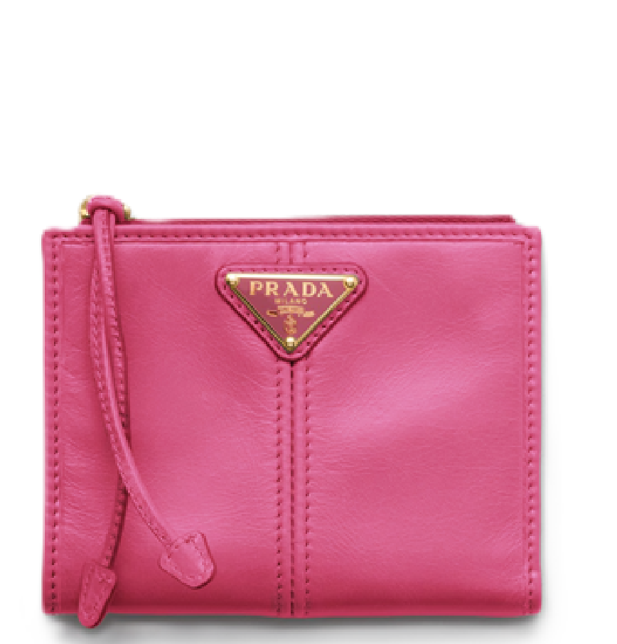  Ví Nữ Prada Small Leather Wallet 'Peony Pink' 