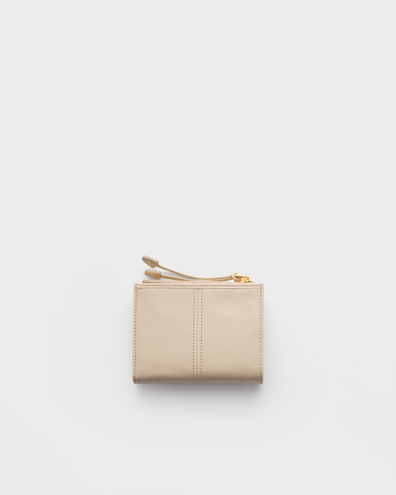  Ví Nữ Prada Small Leather Wallet 'Travertine Stone' 