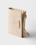 Ví Nữ Prada Small Leather Wallet 'Travertine Stone' 