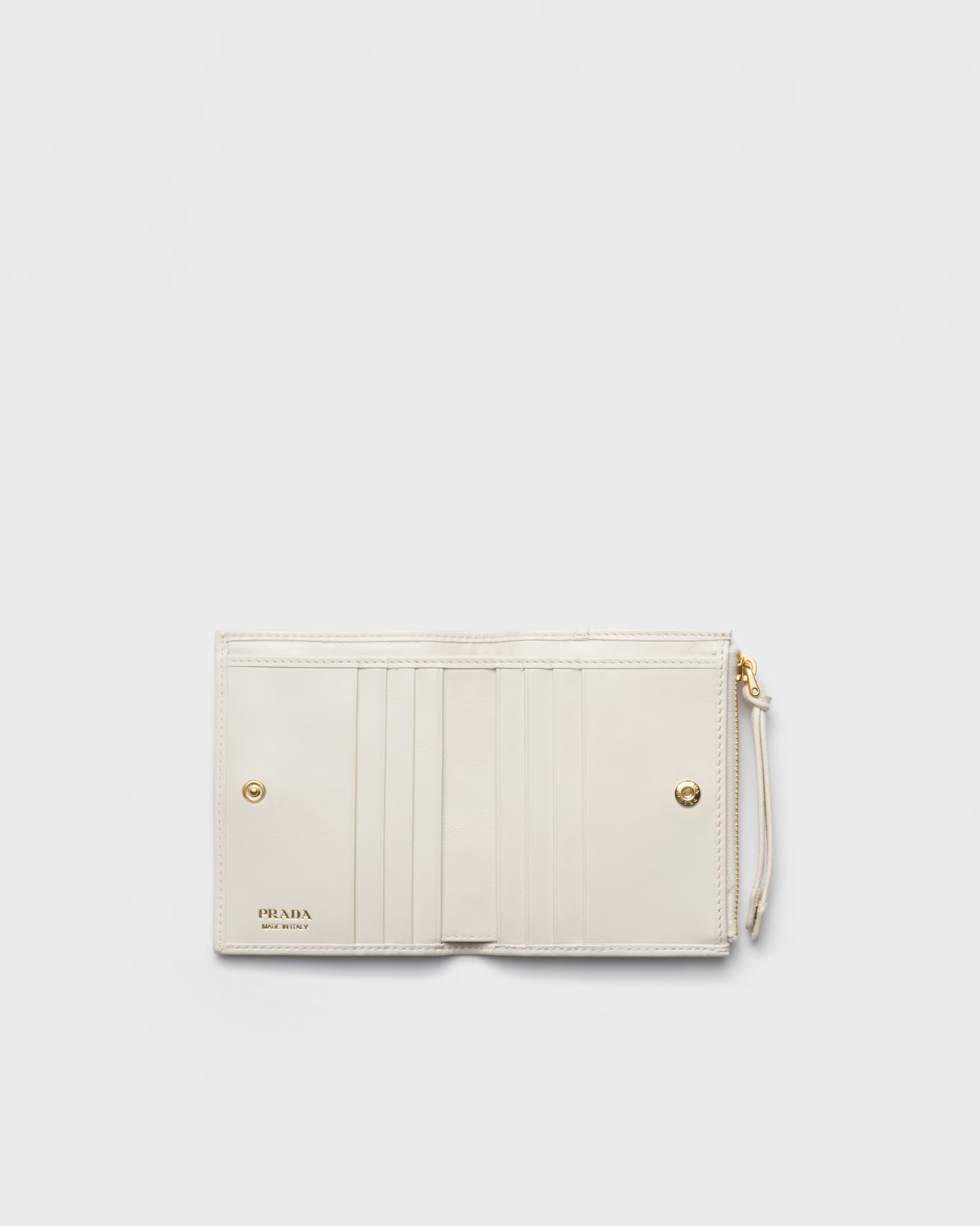  Ví Nữ Prada Small Leather Wallet 'White' 