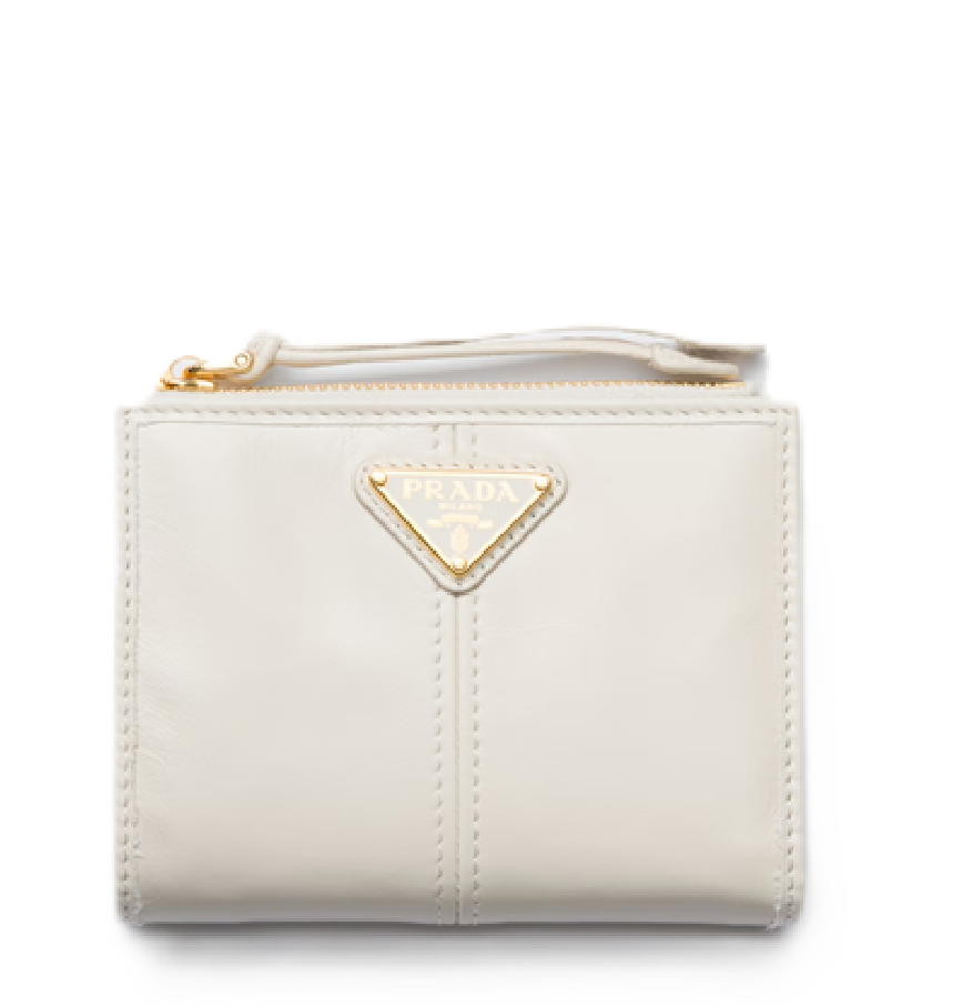  Ví Nữ Prada Small Leather Wallet 'White' 