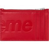  Ví Supreme Leather Zip Card Holder 'Red' 