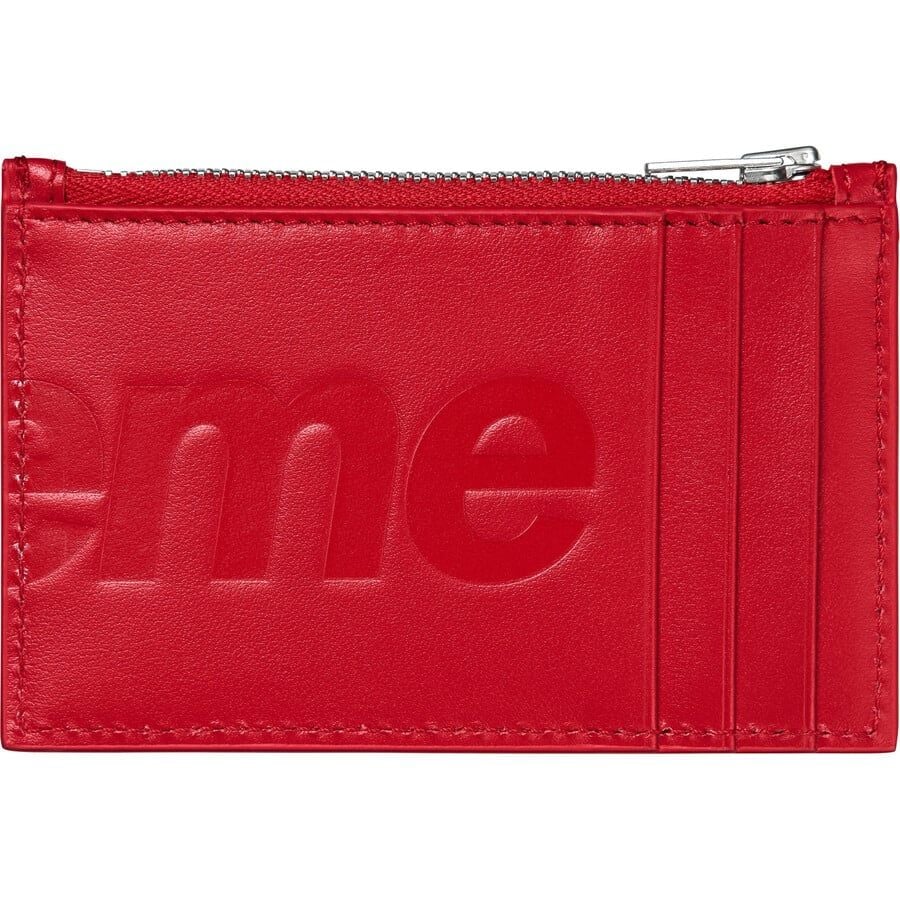  Ví Supreme Leather Zip Card Holder 'Red' 