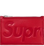  Ví Supreme Leather Zip Card Holder 'Red' 